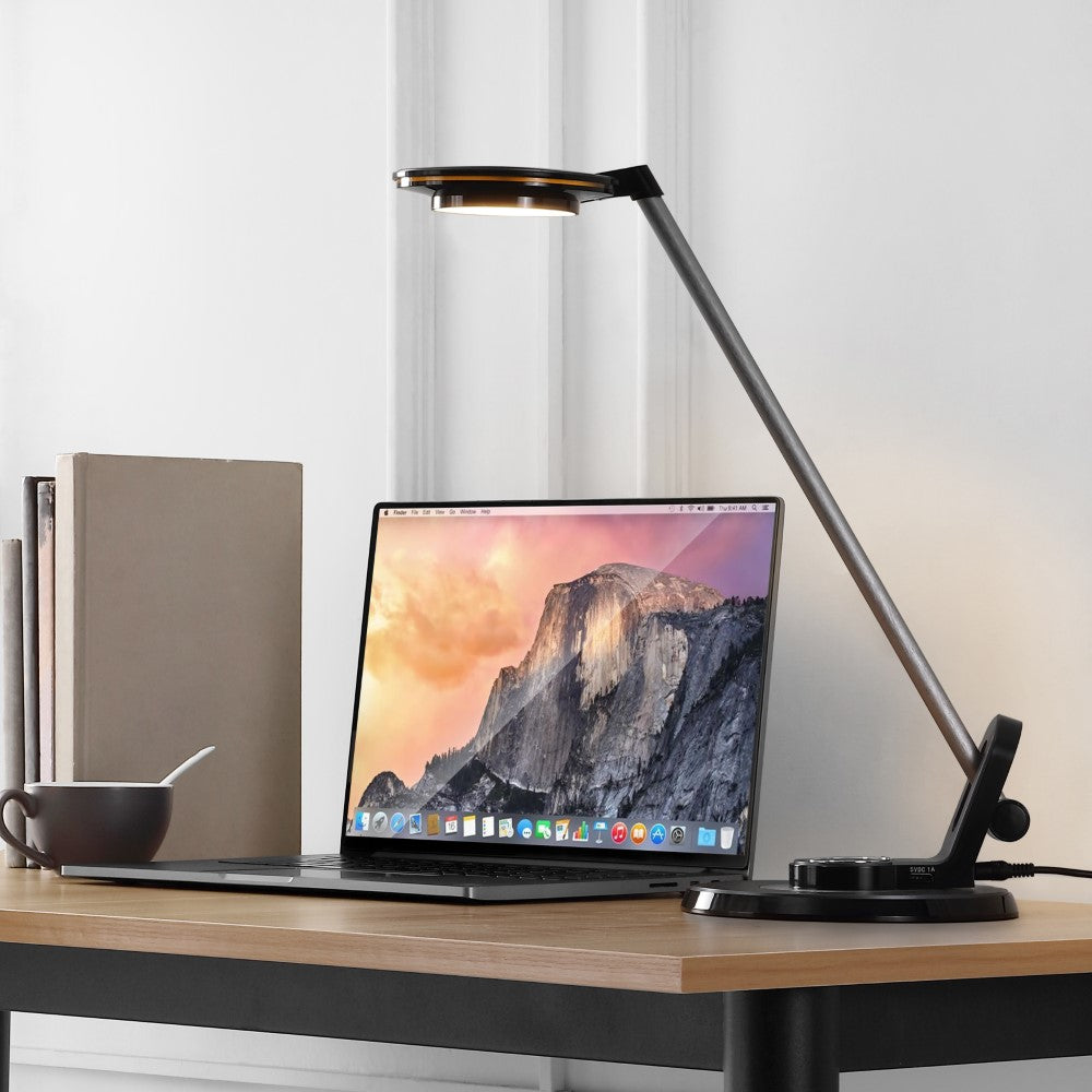 Pena 18.5" Aluminum Contemporary Minimalist Adjustable Dimmable USB Charging LED Task Lamp
