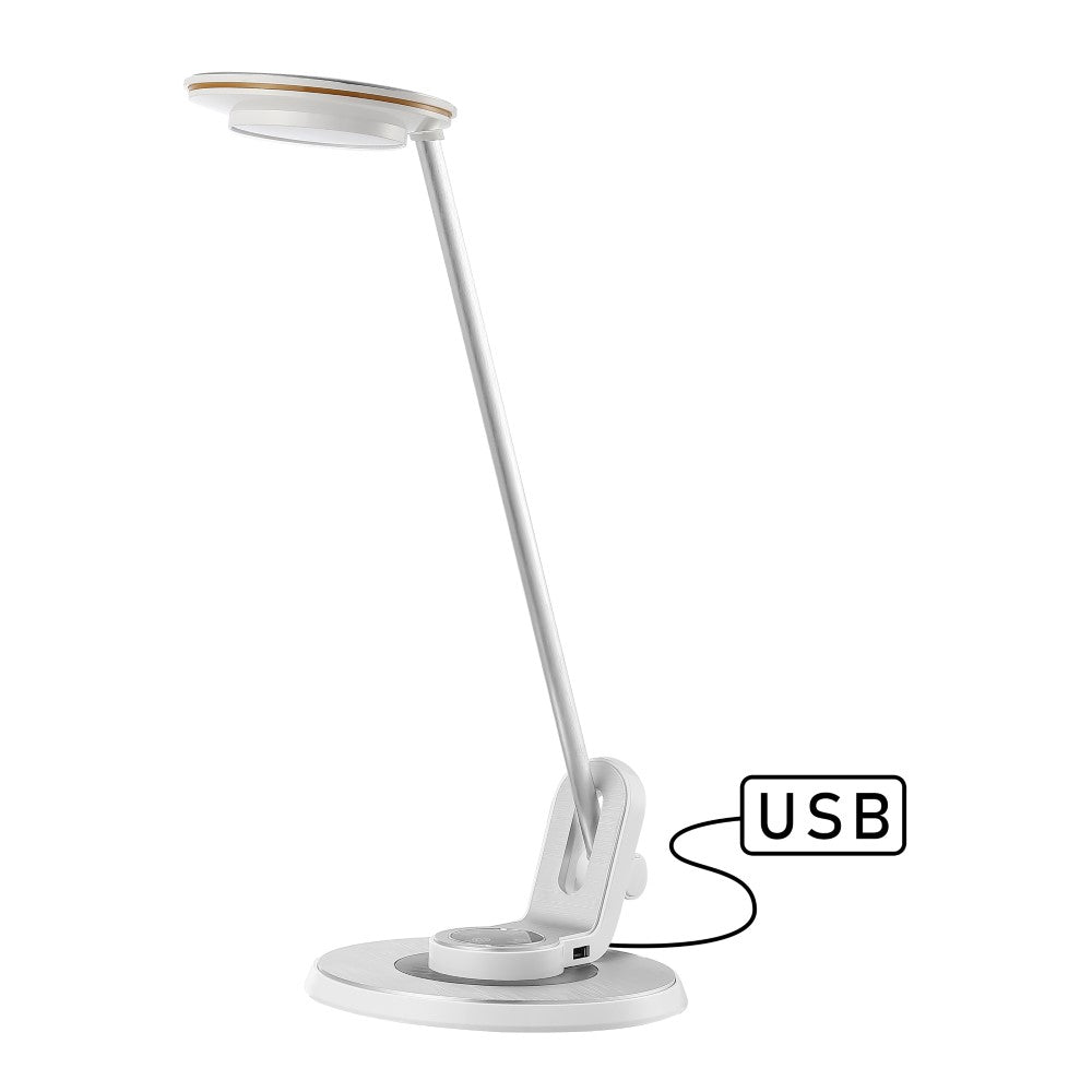 Pena 18.5" Aluminum Contemporary Minimalist Adjustable Dimmable USB Charging LED Task Lamp