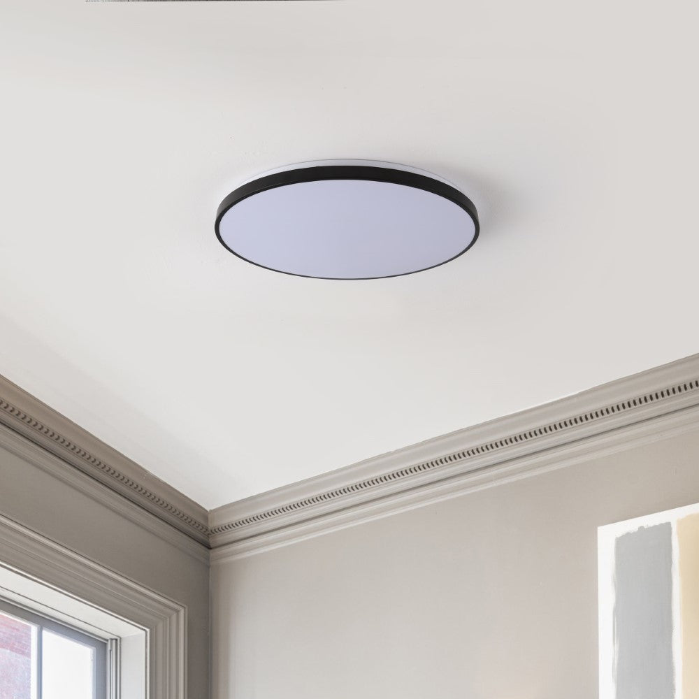 Elgin 21.25" Modern Minimalist Iron Circle Integrated LED Flush Mount