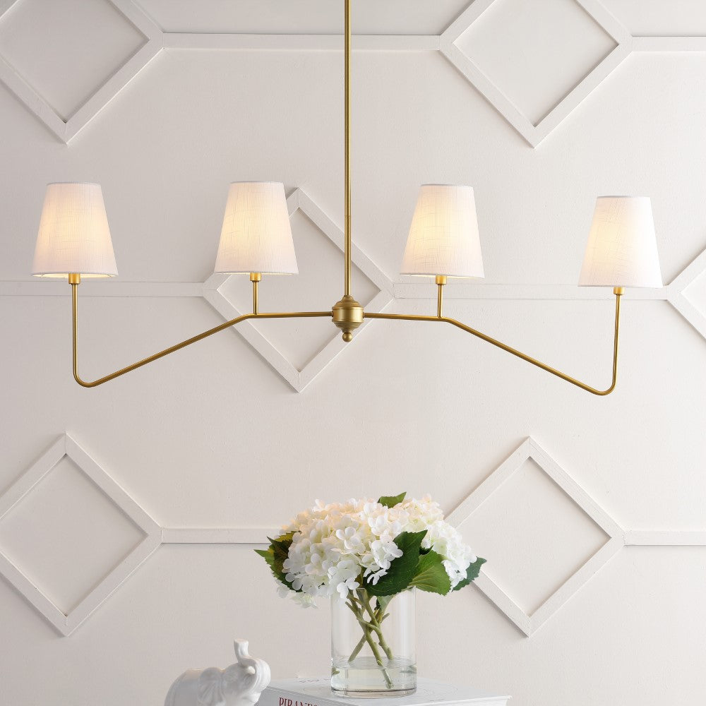 Tano 47.5" 4-Light Classic Minimalist Iron Linear LED Pendant