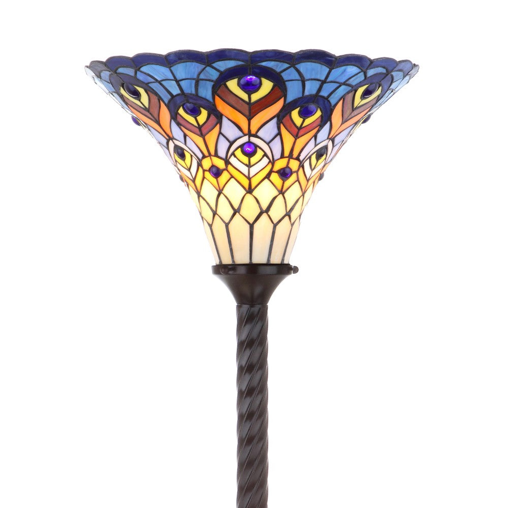 Bethany Tiffany-Style 70" Torchiere LED Floor Lamp