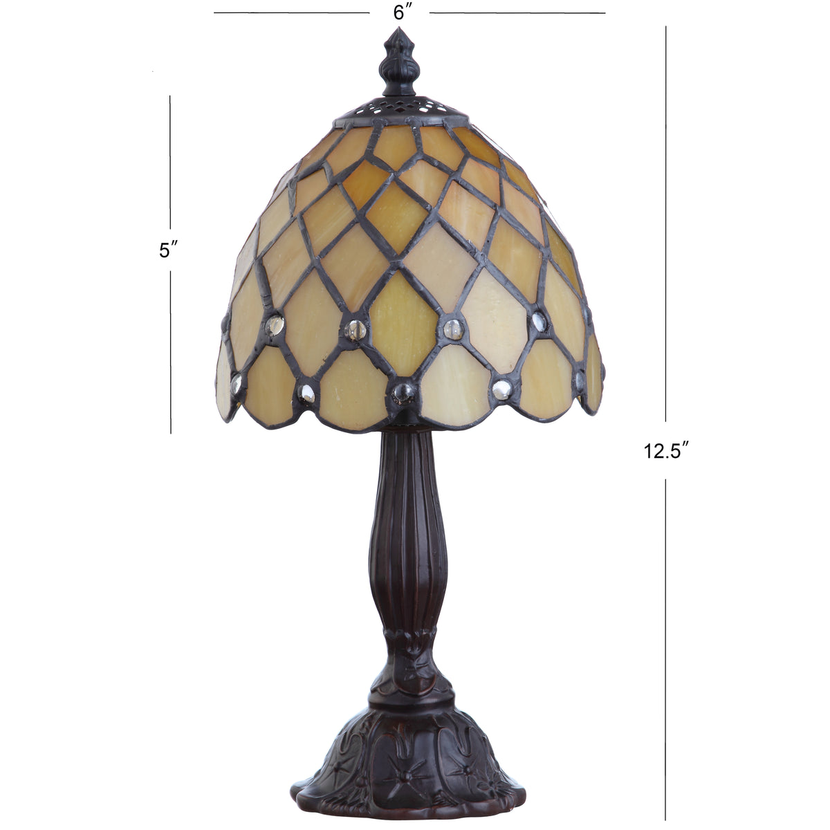 Steven Tiffany-Style 12.5" LED Table Lamp