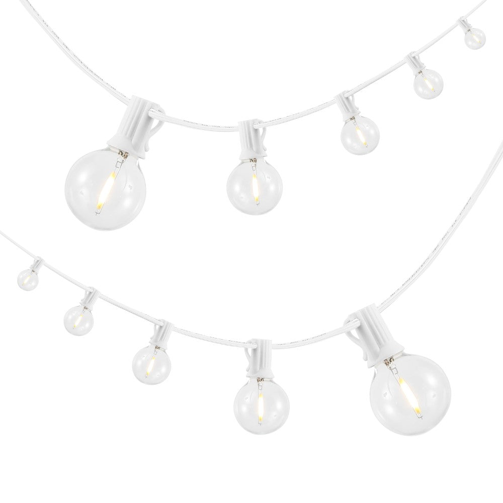 Brit 25-Light Indoor/Outdoor 25 ft. Contemporary Rustic Incandescent G40 Bistro Globe Bulb String Lights