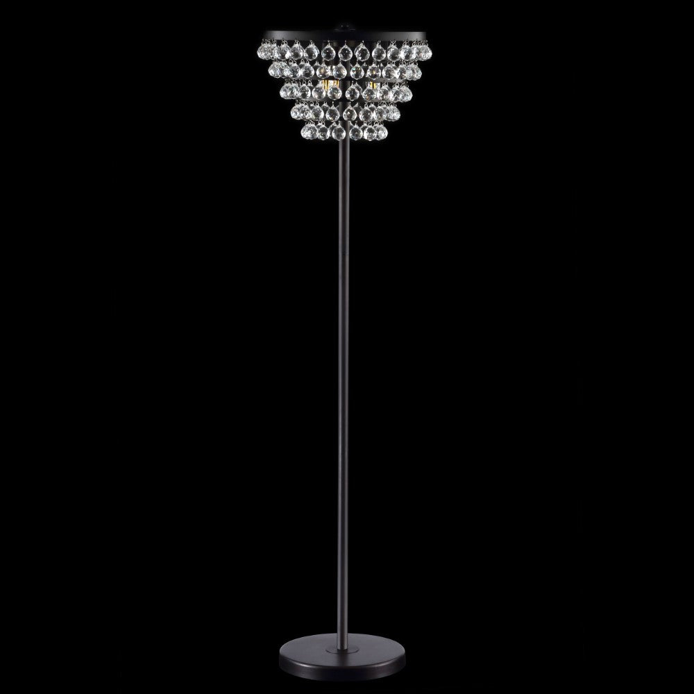 Dallas 60" Crystal/Metal LED Floor Lamp
