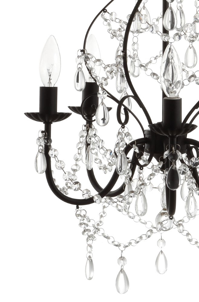 Tiana 5-Light 17" Crystal/Metal LED Chandelier