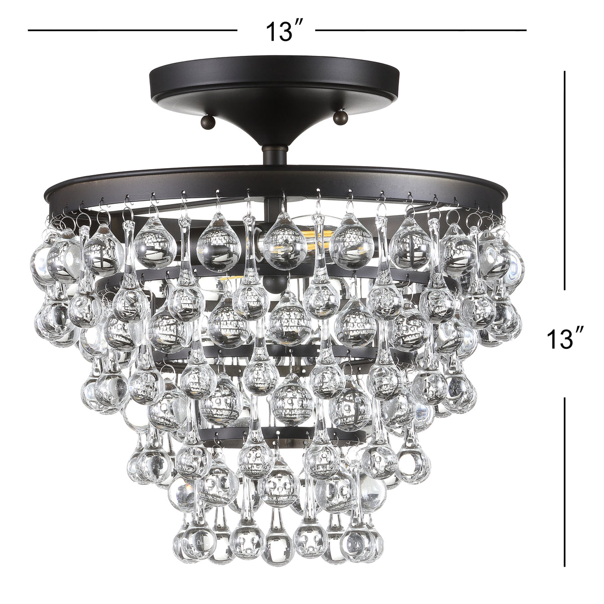Trinity Metal/Crystal LED Flush Mount