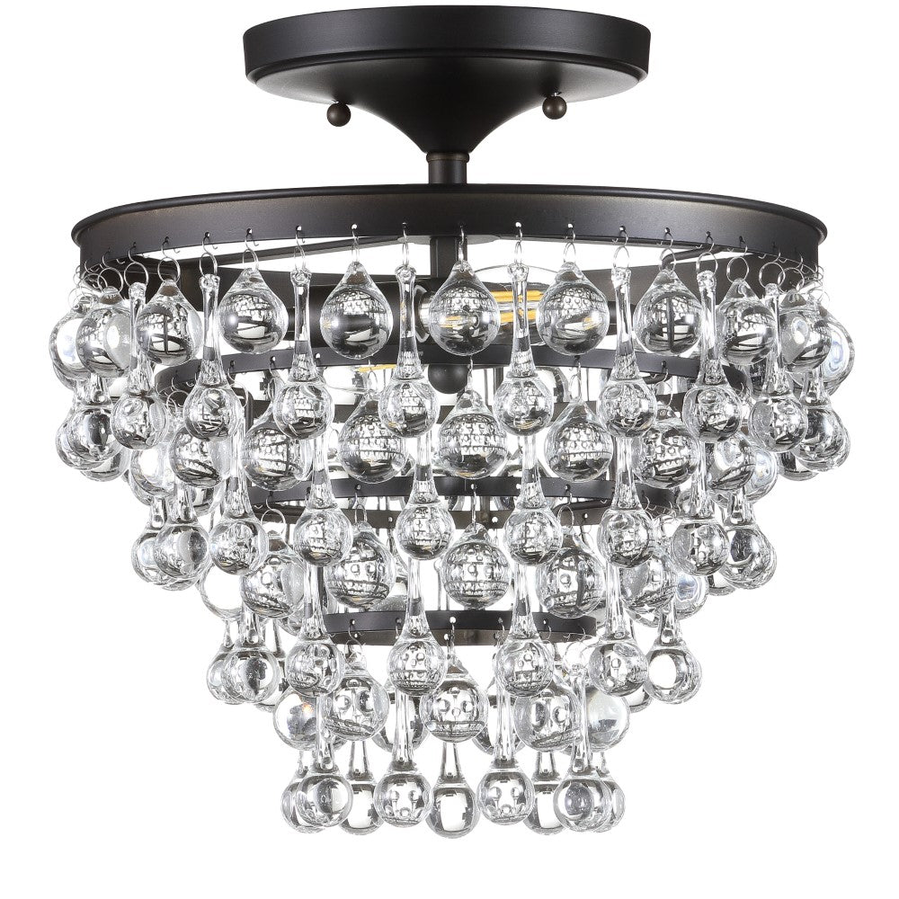 Trinity Metal/Crystal LED Flush Mount