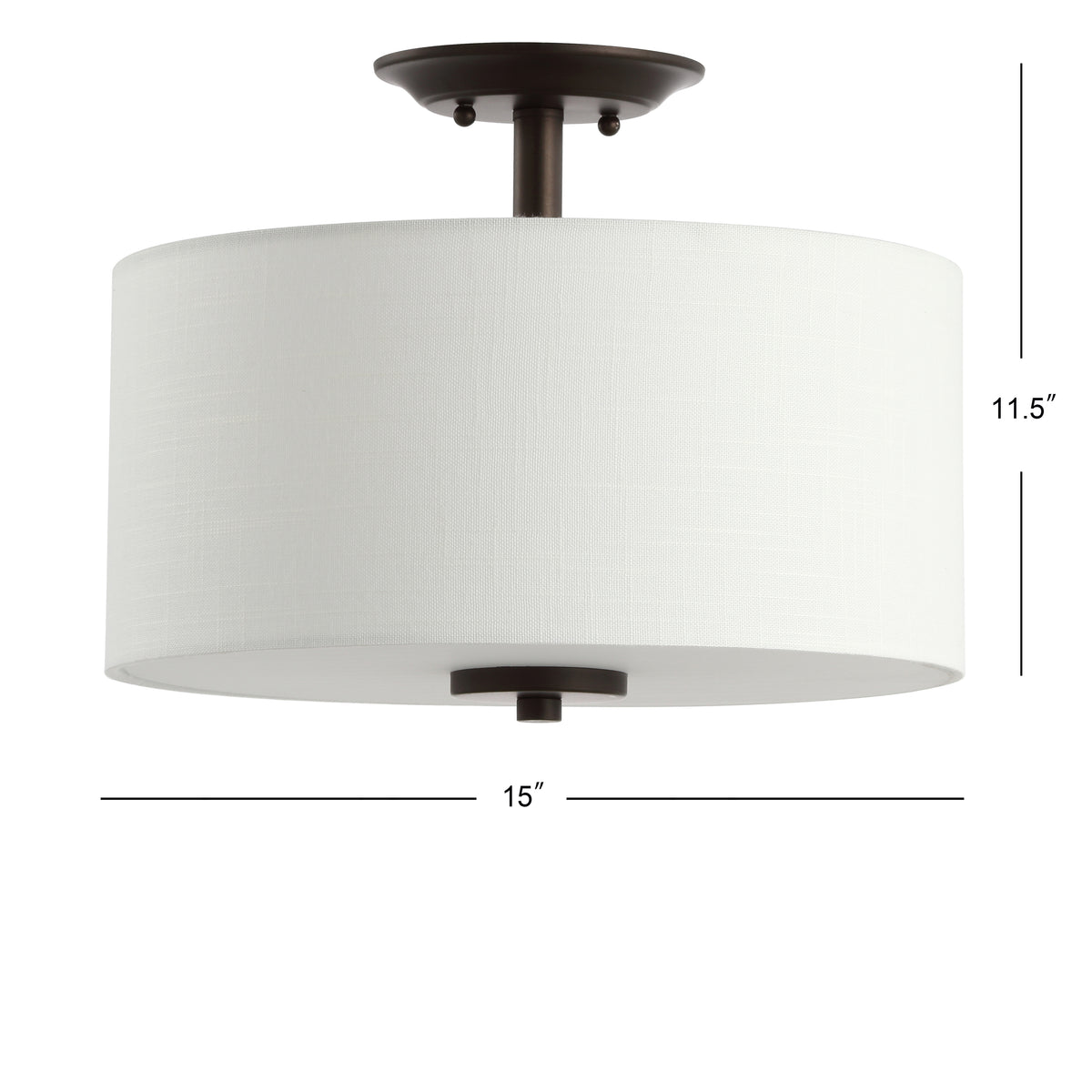 Pagoda 15" Metal LED Semi-Flush Mount