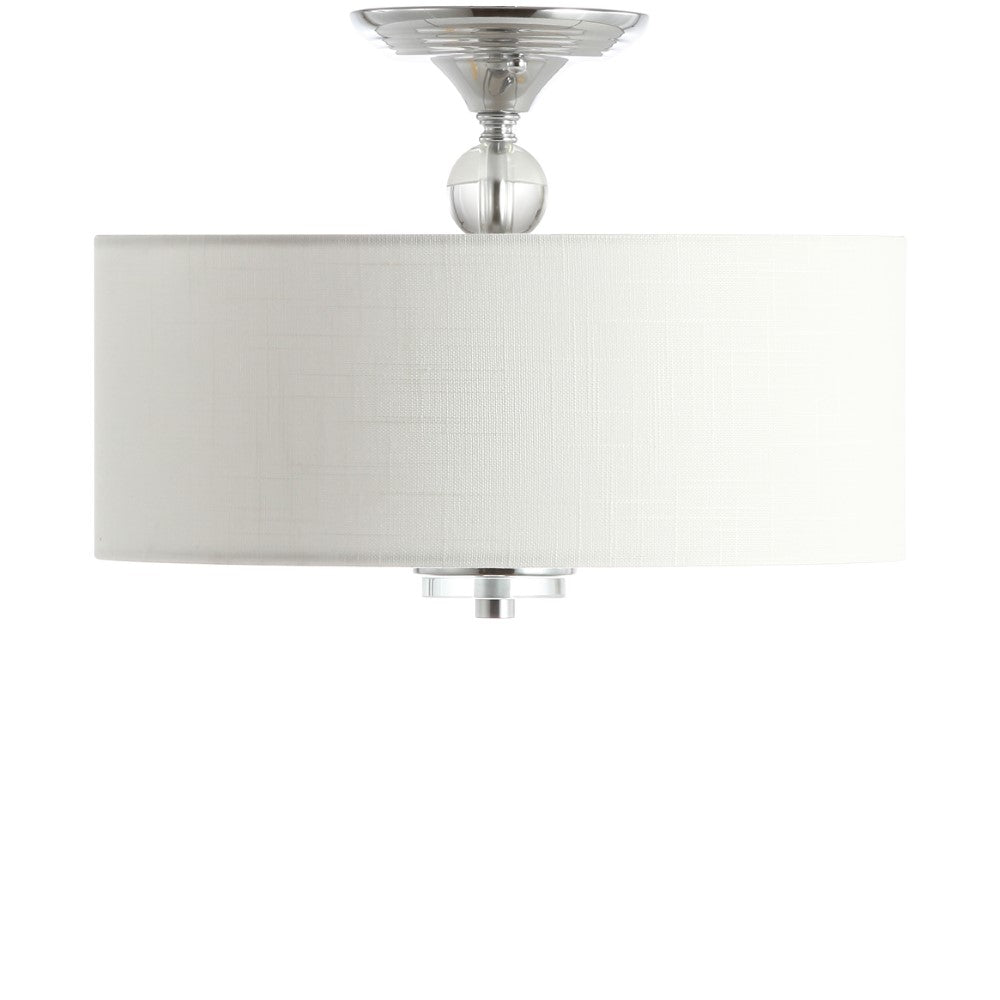 Spiral 15" Metal/Crystal LED Semi-Flush Mount