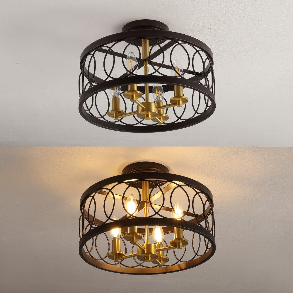 Badger 15.5" Metal LED Semi-Flush Mount