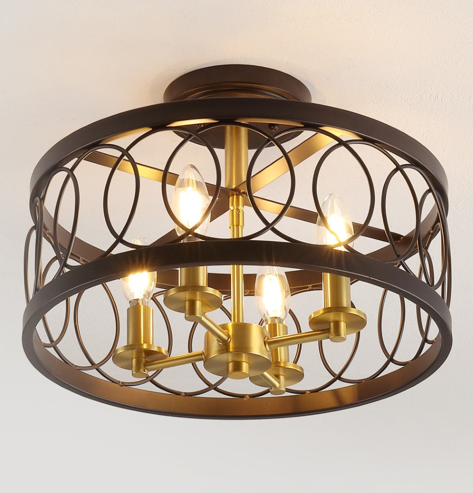 Badger 15.5" Metal LED Semi-Flush Mount