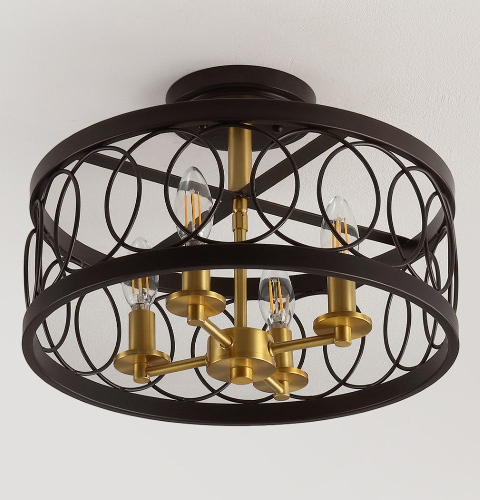 Badger 15.5" Metal LED Semi-Flush Mount