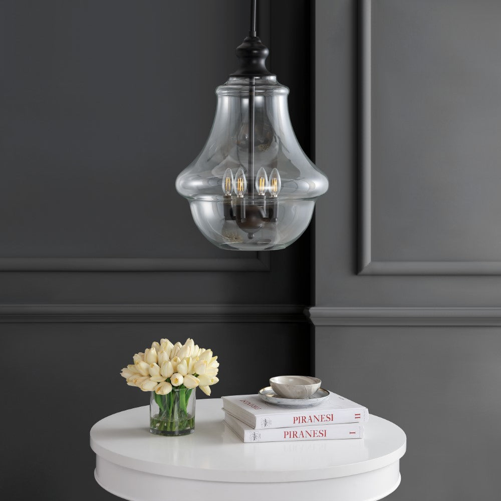 Huon Adjustable Metal/Glass LED Pendant
