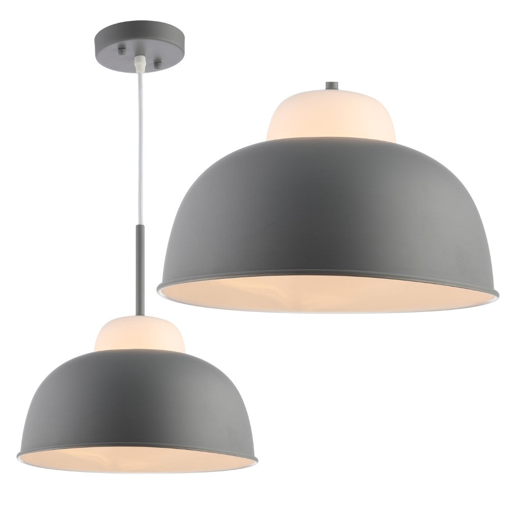 Lavender 12" Adjustable Metal/Glass LED Pendant