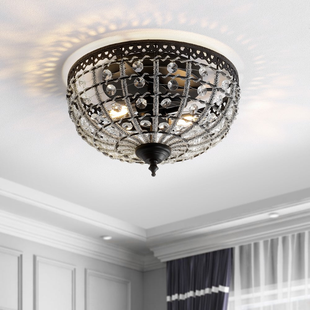Moluccan 12.25" Low-Ceiling Metal/Acrylic LED Flush Mount
