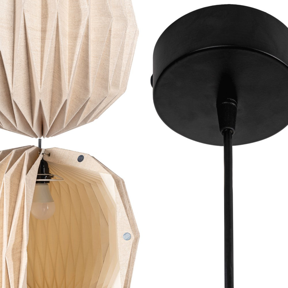 Dune 15.75" Modern Vintage Orb Honeycomb Shade LED Pendant Light