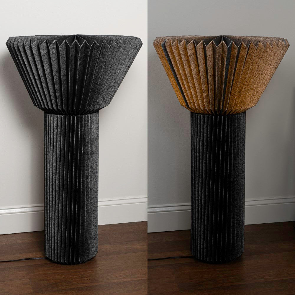 Nova 37" Modern Minimalist Pleated Shade Floor Lamp