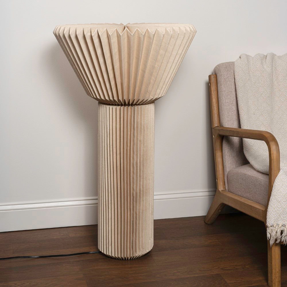 Nova 37" Modern Minimalist Pleated Shade Floor Lamp