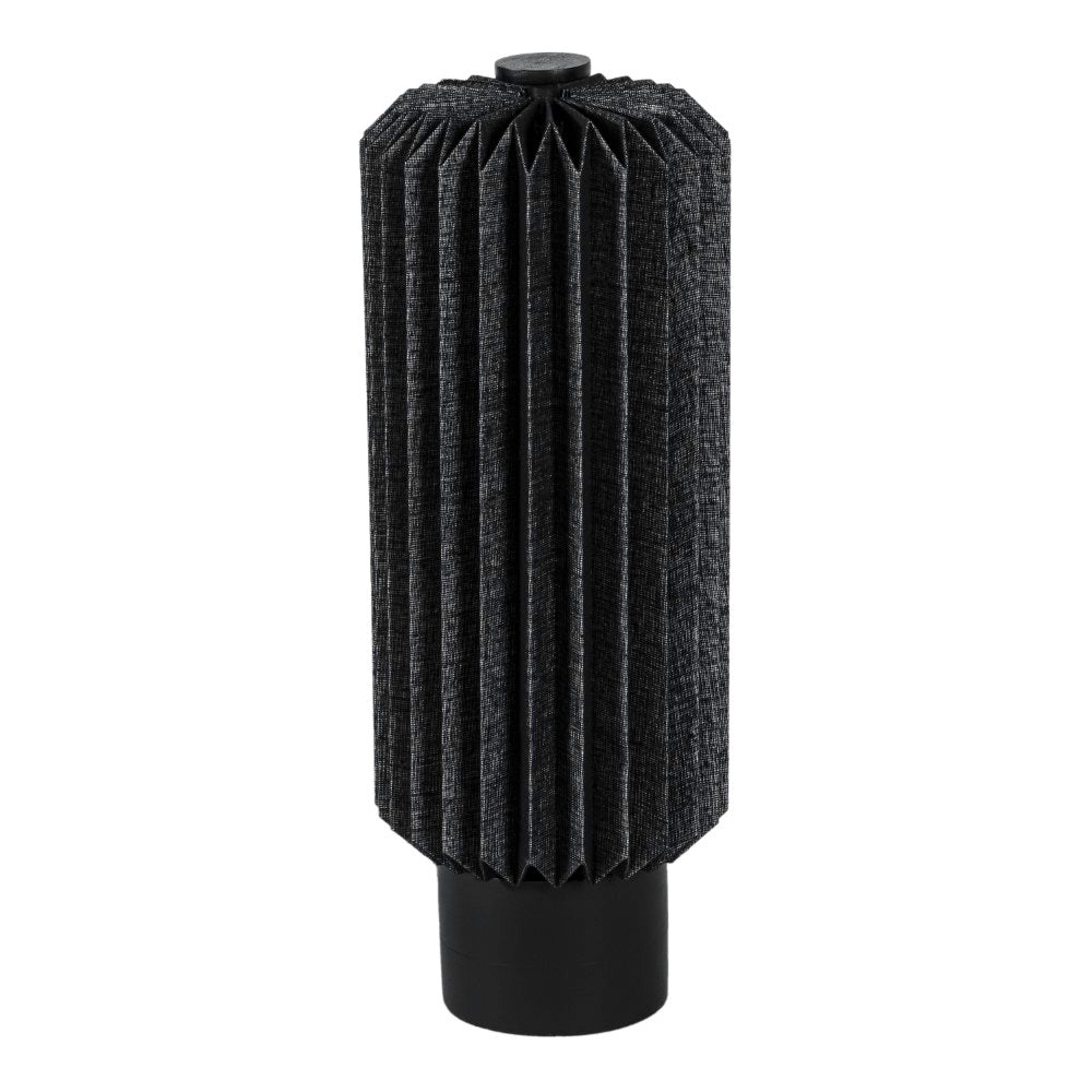 Orion 15.75" Modern Minimalist Paper Pleated Column Accent LED Table Lamp