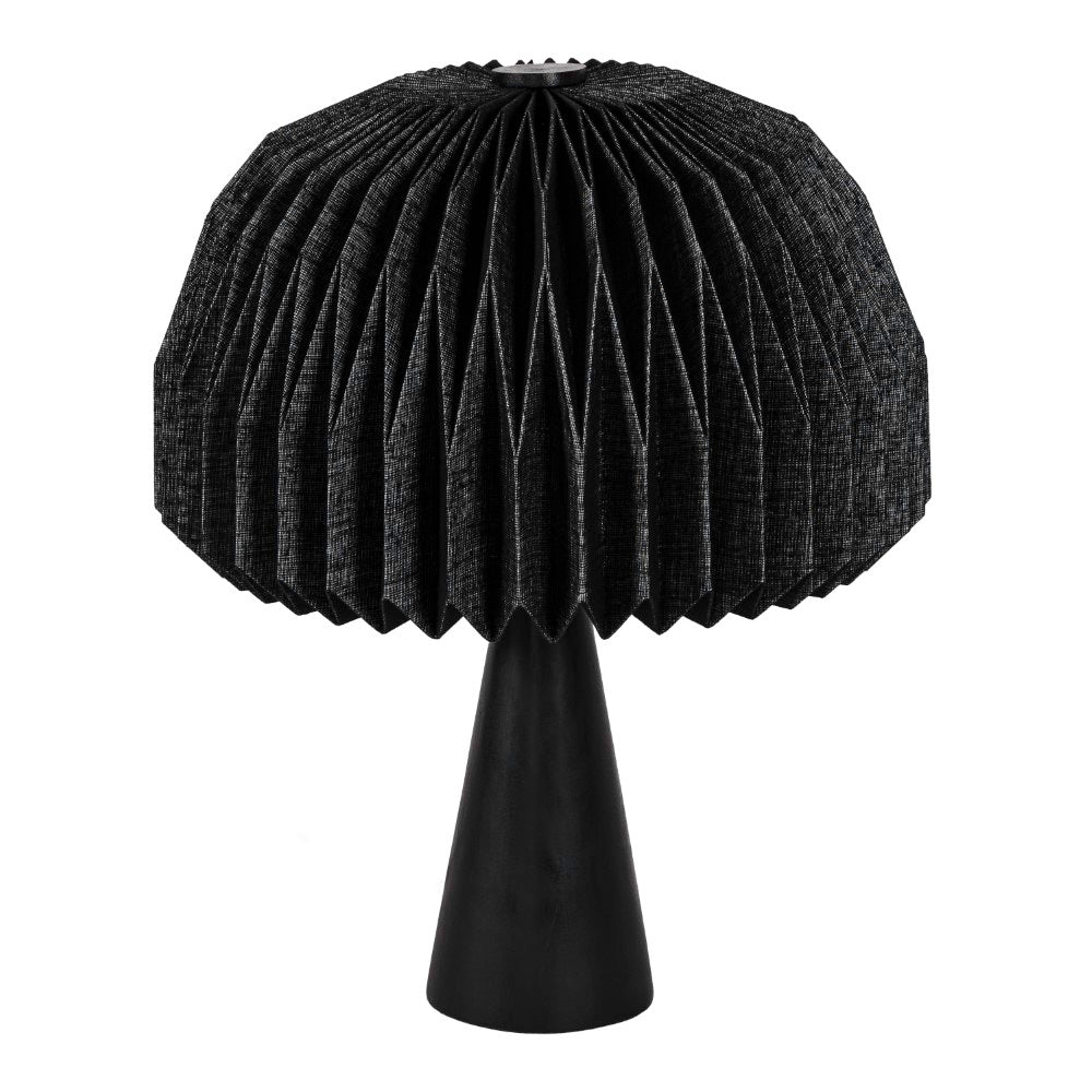 Eclipse 16" Modern Minimalist Paper Pleated Shade Mushroom Accent LED Table Lamp