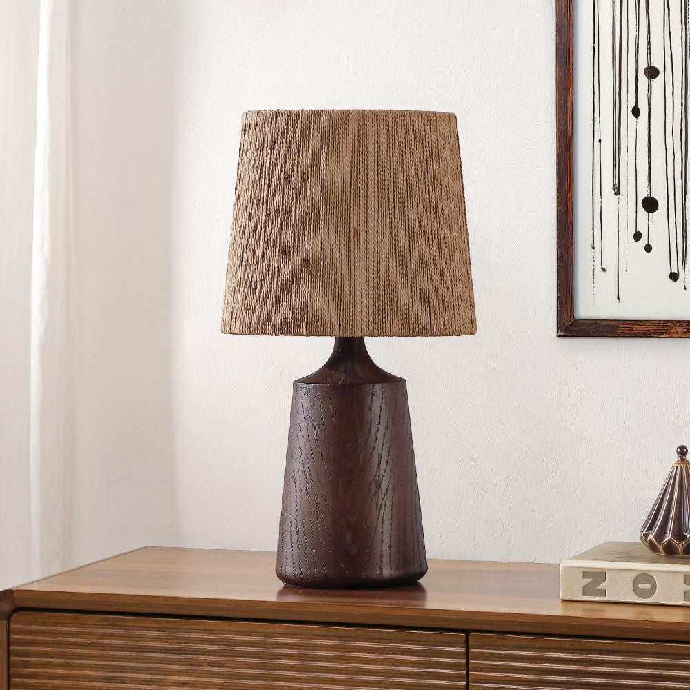 Vionel 22.25" Classic Cottage Tapered Resin/Metal LED Table Lamp with Paper Rope Shade