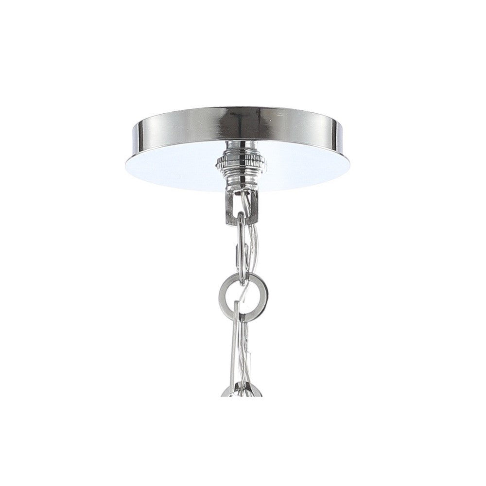 Superb 4-Light 20" Adjustable Scalloped Shade Metal LED Pendant