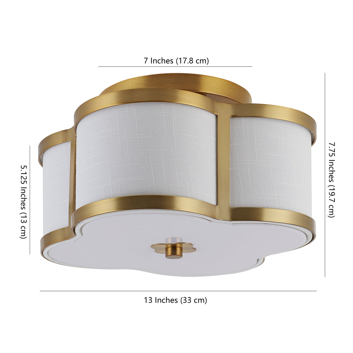 Uheold Scalloped Shade Metal Classic Glam LED Flush Mount