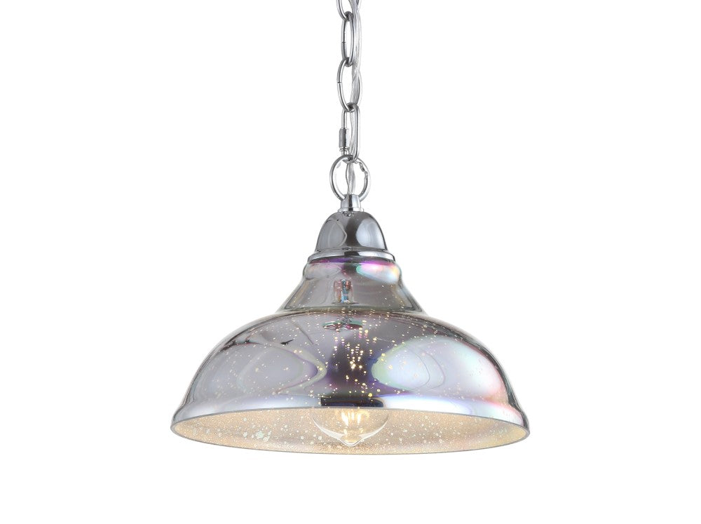 Grouse 9.75" Adjustable 3D Color Burst Glass/Metal Pendant