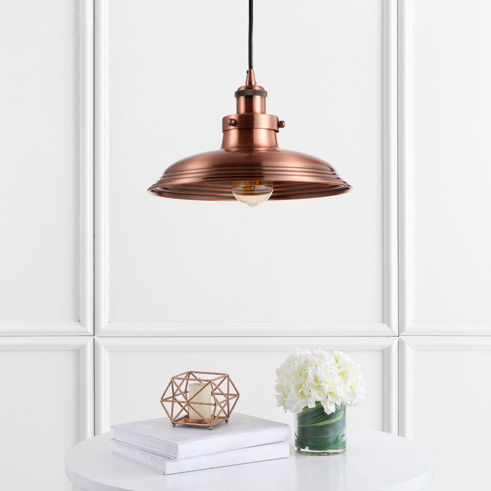 Stowe 11" Adjustable Iron Industrial Rustic LED Pendant