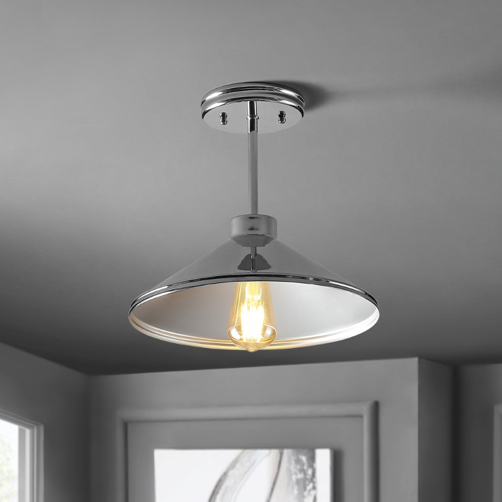 Fleming 11.75" Iron Modern Farmhouse LED Pendant