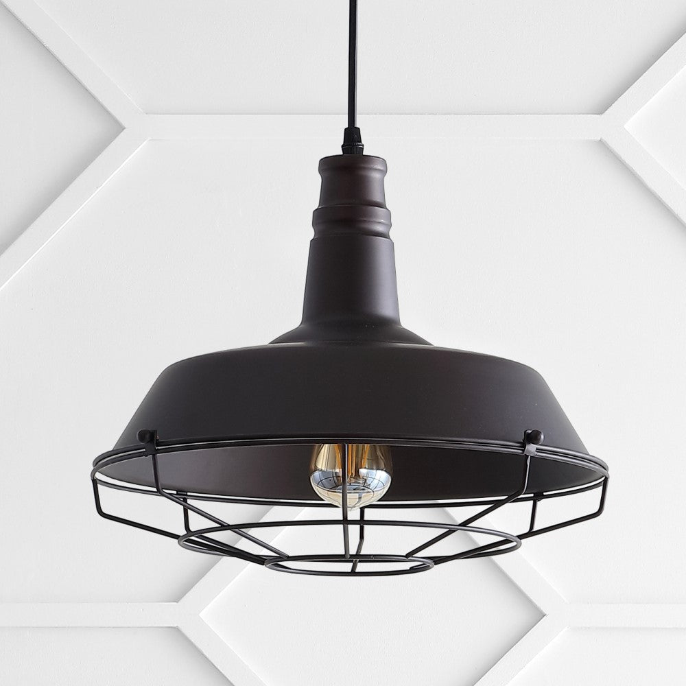 Slender 14.25" Adjustable Industrial Metal LED Pendant