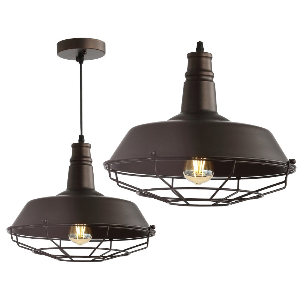 Slender 14.25" Adjustable Industrial Metal LED Pendant