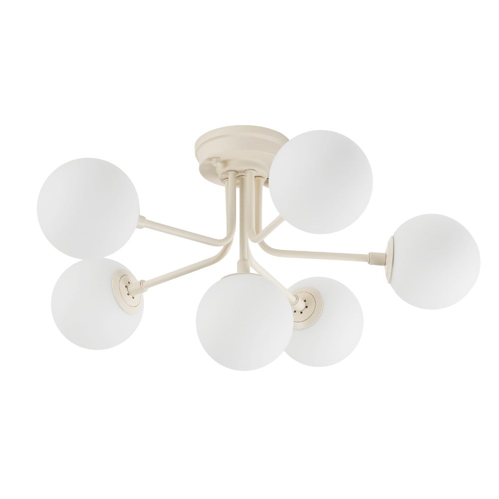 Dawn Parisian 24" Globe Modern Industrial Iron Bistro LED Semi Flush Mount