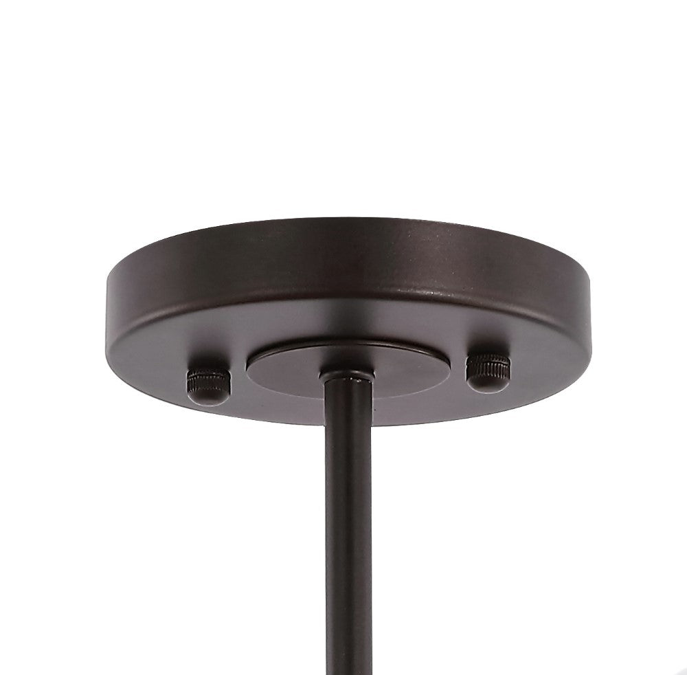 Phillip 20" Farmhouse Industrial Iron Cylinder LED Semi Flush Mount