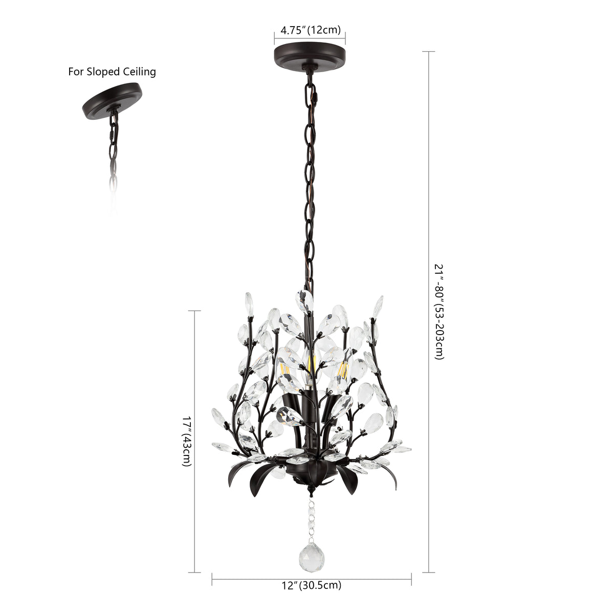 Nordic 28.5" Contemporary Bohemian Iron/Acrylic LED Pendant