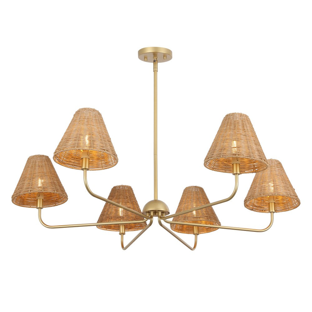 Pauline Coastal Contemporary Adjustable Swooping Arm Candle-Style Metal LED Chandelier