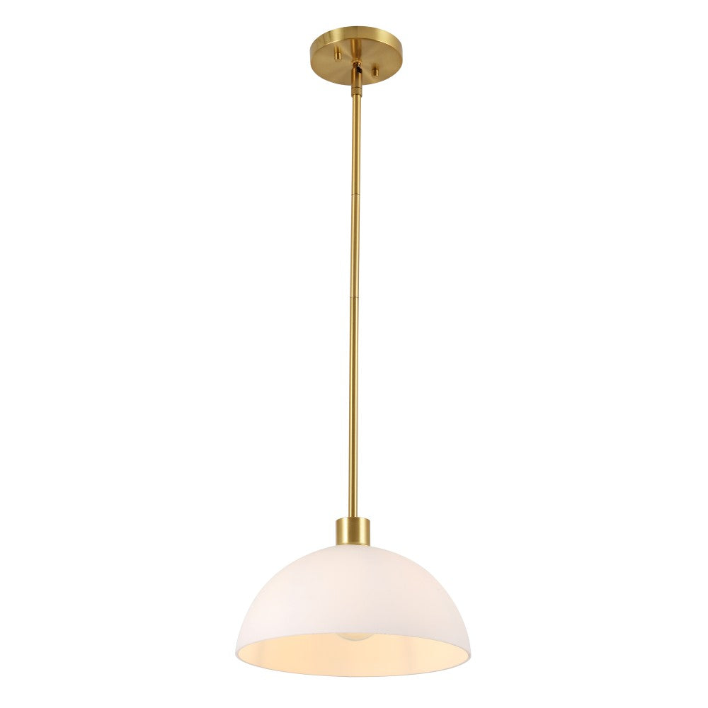 Solene Modern Contemporary Adjustable Metal/Glass Dome LED Pendant