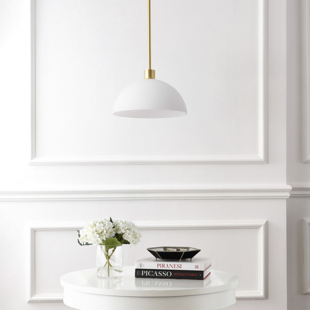 Solene Modern Contemporary Adjustable Metal/Glass Dome LED Pendant