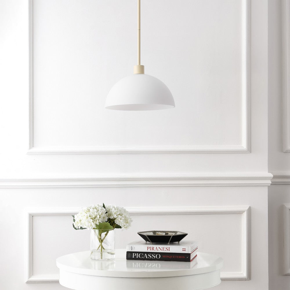Solene Modern Contemporary Adjustable Metal/Glass Dome LED Pendant