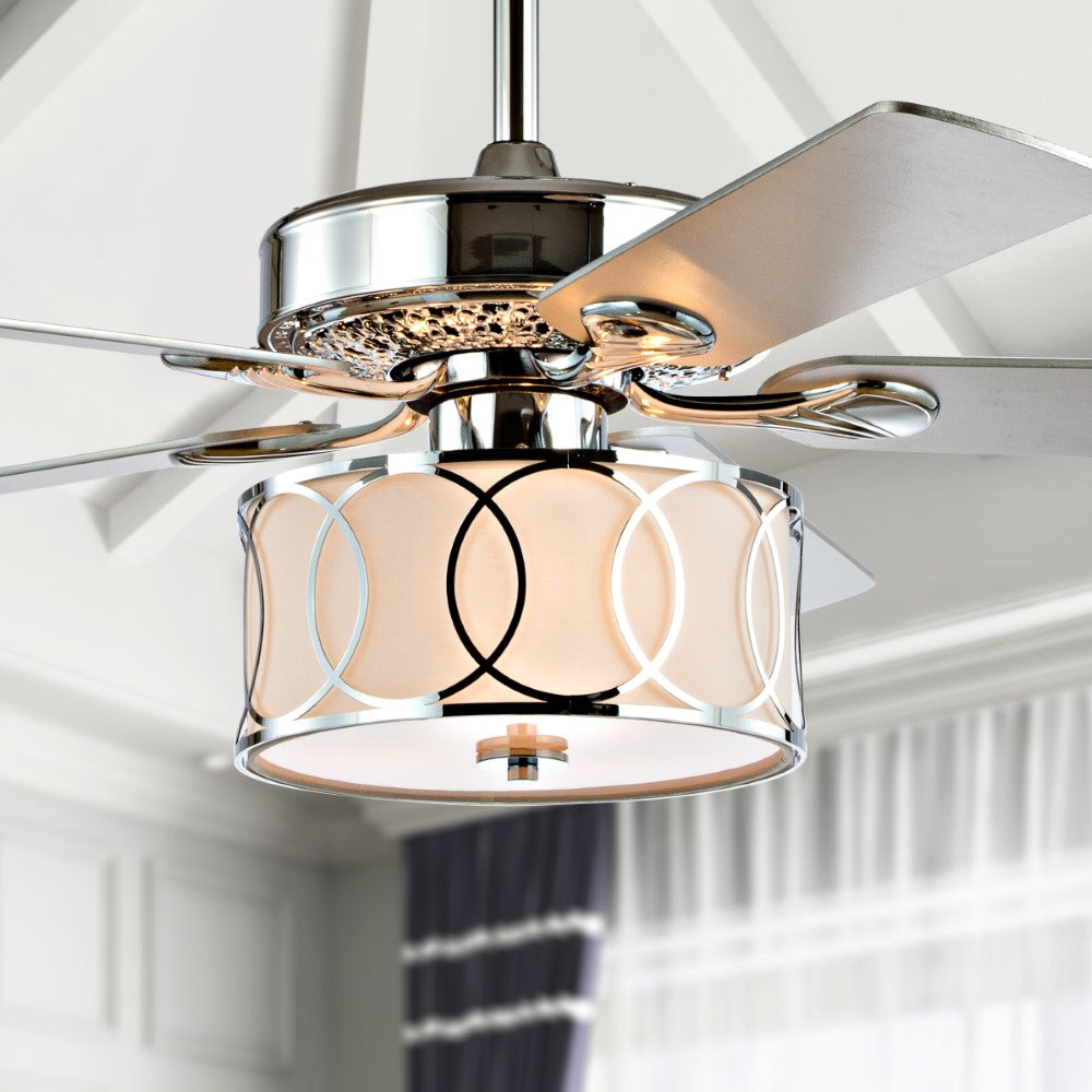 Nicobar Drum Shade LED Ceiling Fan With Remote