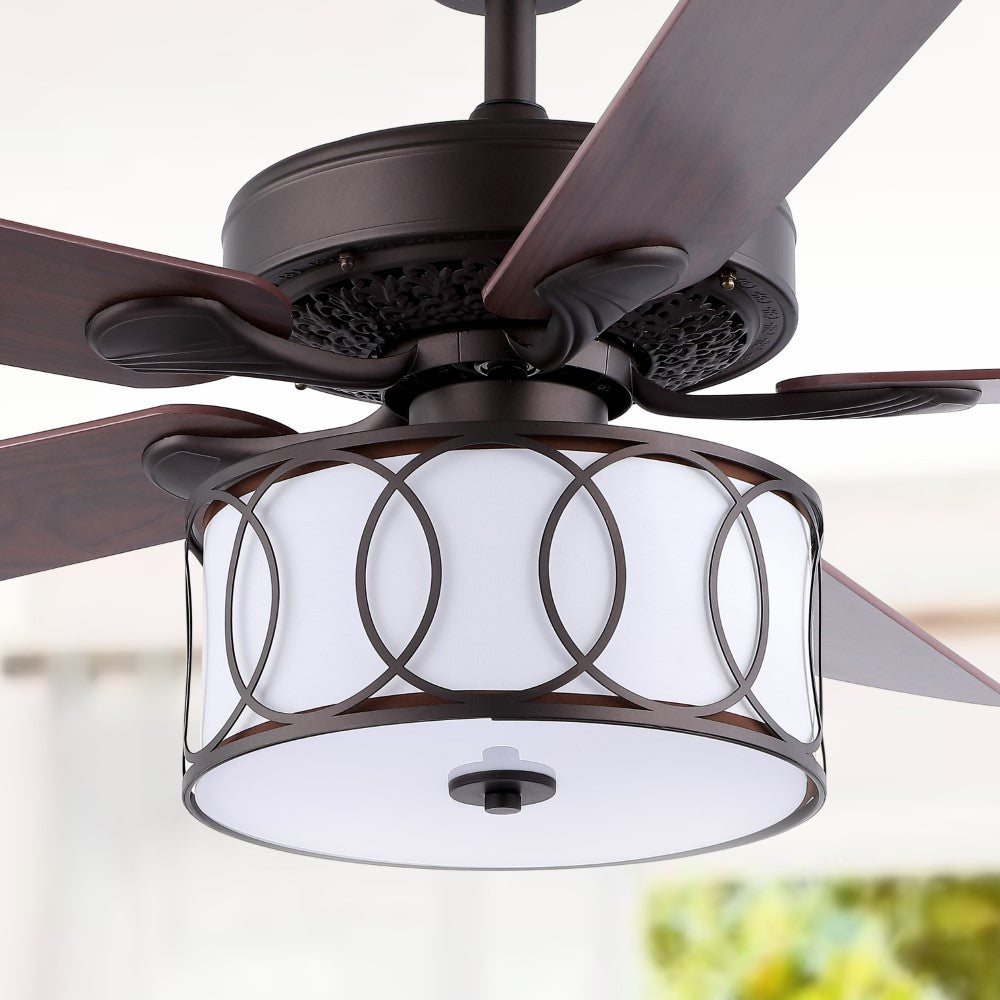 Nicobar Drum Shade LED Ceiling Fan With Remote