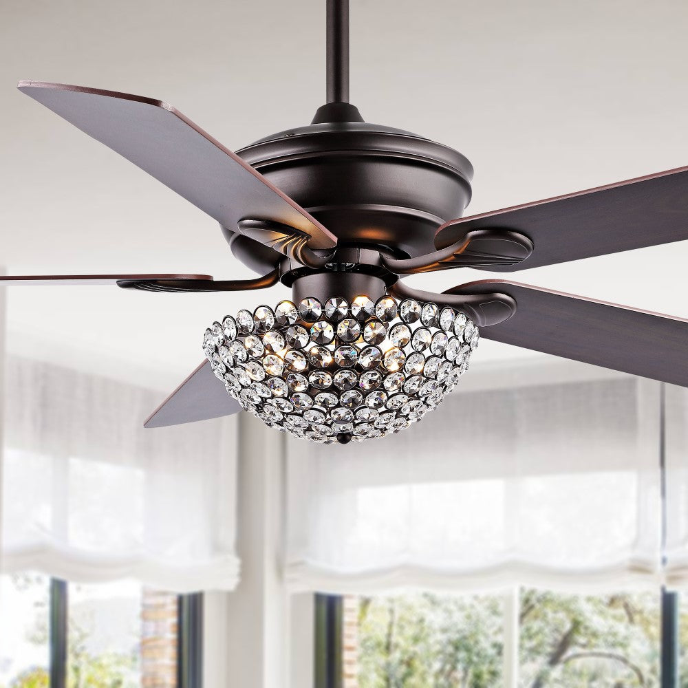 Dennis 52" Traditional Transitional Iron LED CEILING FAN