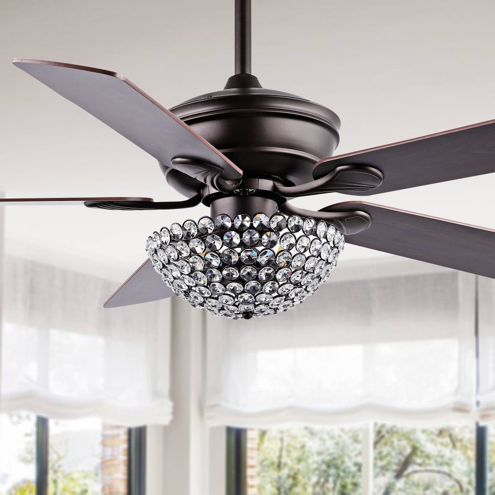 Dennis 52" Traditional Transitional Iron LED CEILING FAN