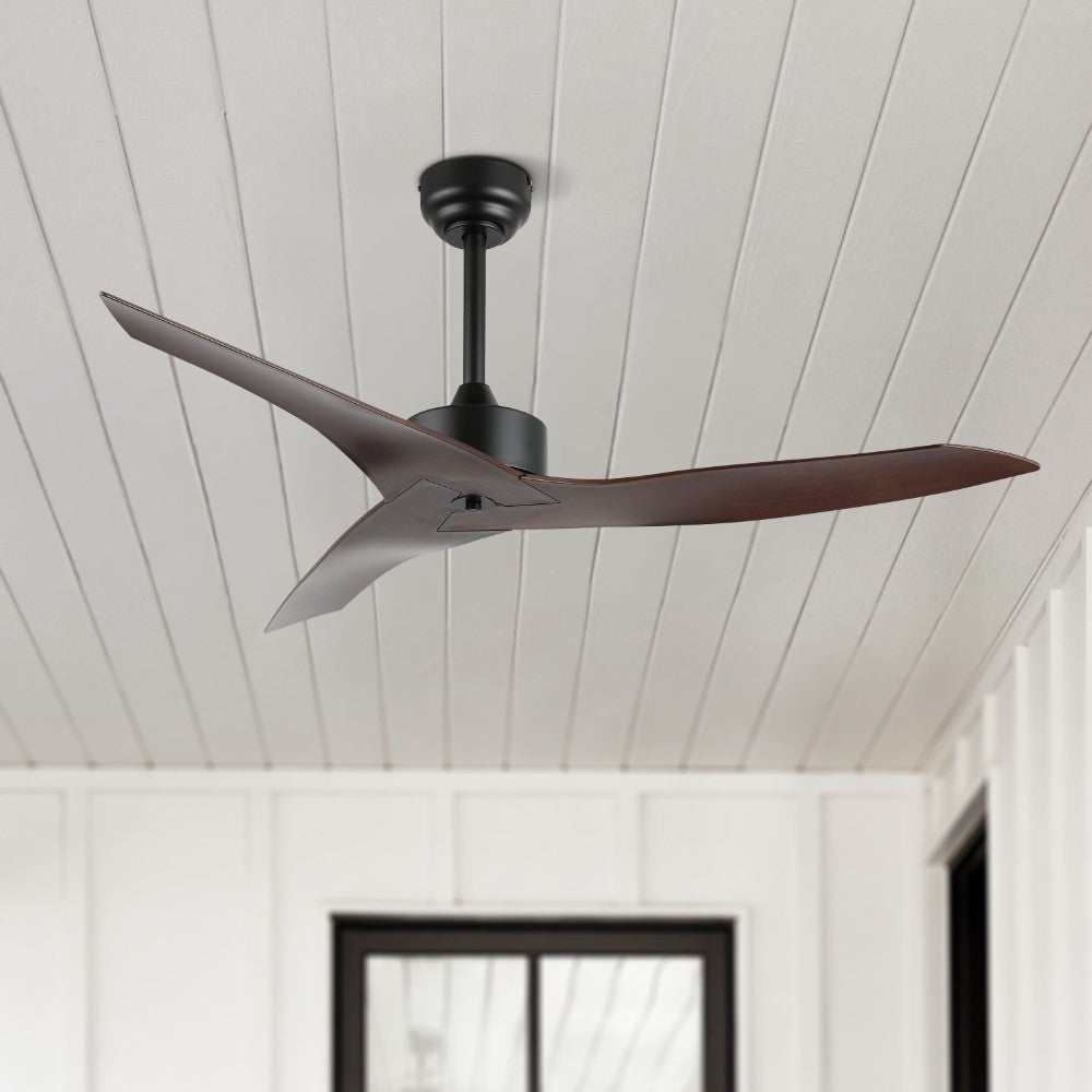 Roboto 50" Modern Minimalist Iron/Plastic Mobile-App/Remote-Controlled 6-Speed Razor Ceiling Fan