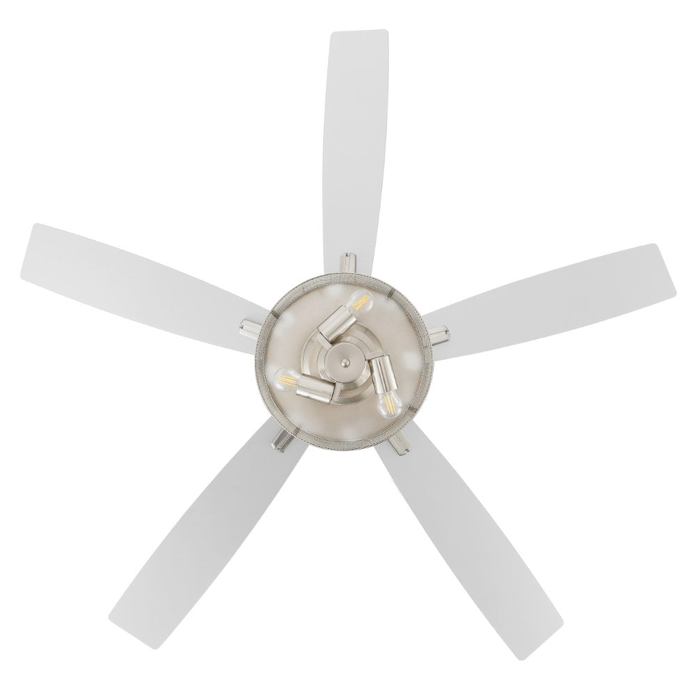 Sofia 52" Farmhouse Industrial Iron/Wood Mobile-App/Remote-Controlled LED Ceiling Fan