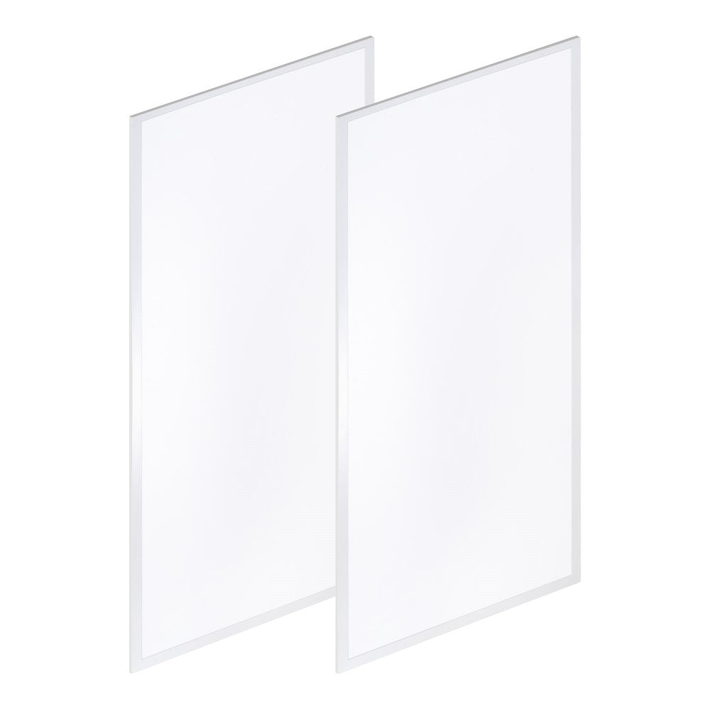 Lowka 2 ft. X 4 ft. 50-Watt Dimmable Integrated LED Flat Panel Light with 5500 Lumens 5000K, White (Set of 2) Set 2