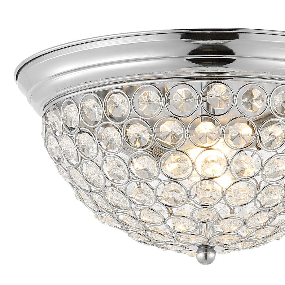 Pedro 12" Traditional Transitional Iron LED Flush Mount Set 2