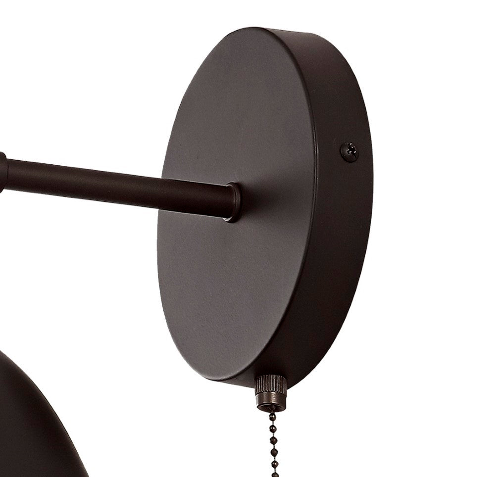 Bowen 6.5" Farmhouse Bohemian Iron LED Sconce Set 2