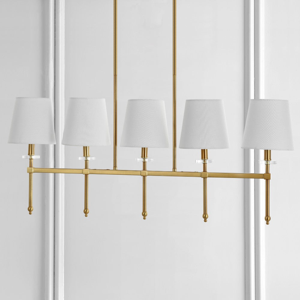 Ansley 38.5" Modern Midcentury Iron Linear LED Pendant
