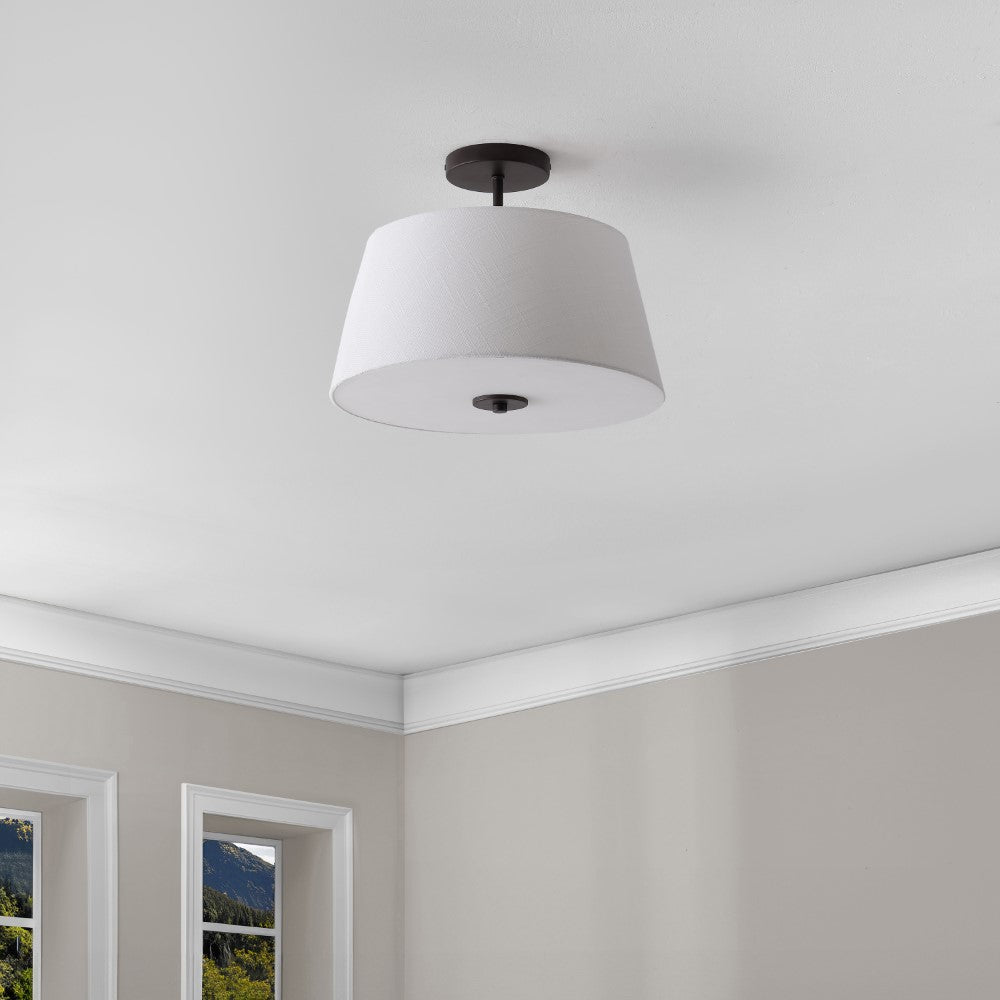 Thompson 52" Bohemian Industrial Iron/Plastic Mobile-App/Remote-Controlled 6-Speed Palm Blade Ceiling Fan